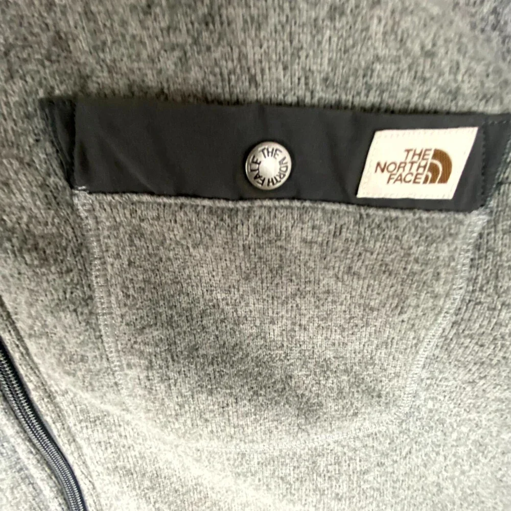 The North Face Fleece Jacket Men 2XL Gray Logo Gordon Lyons Long Sleeve Full Zip